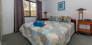 King Bed in Condo 105 @ Horizons Golf Resort - Salamander Bay NSW
